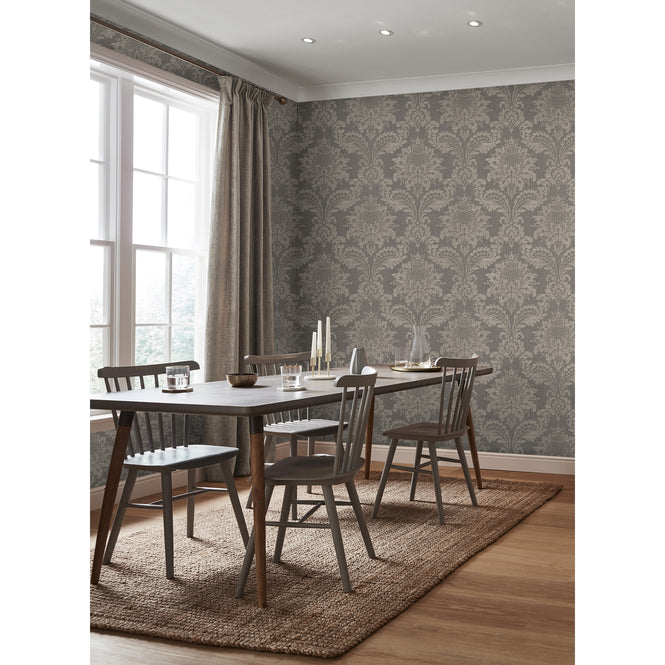【切売m単位】Graham & Brown / INDULGENCE / ARCHIVE DAMASK TAUPE 119970