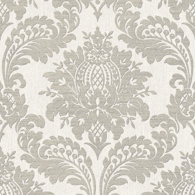 【切売m単位】Graham & Brown / INDULGENCE / ARCHIVE DAMASK GREY 119972