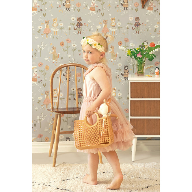 【限定数】輸入壁紙 Majvillan / VINTAGE JOURNEY / Catwalk Dusty blue 153-01