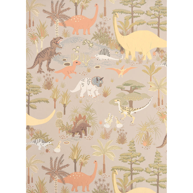 輸入壁紙 Majvillan / VINTAGE JOURNEY / Dinosaur vibes Sandy beige 154-01