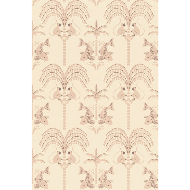 輸入壁紙 Majvillan / A sip of summer's spell / Sunset Gold Shell beige pink 167-01