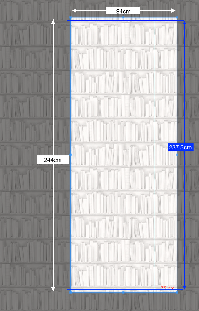 【特注ページ】KOZIEL / Papier peint bibliotheque blanche / CUST-8888-18