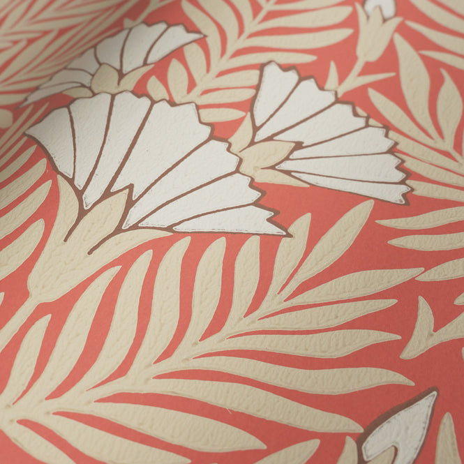 輸入壁紙 1838 Wallcoverings / V&A DECORATIVE PAPERS / FLORAL FANFARE Coral 2311-171-02