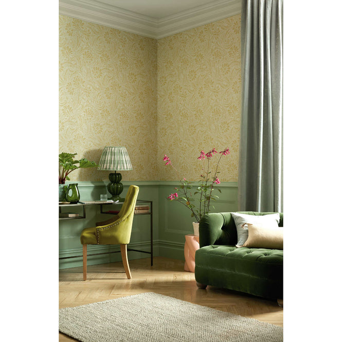 輸入壁紙 1838 Wallcoverings / V&A DECORATIVE PAPERS / EDEN Mellow Yellow 2311-173-02