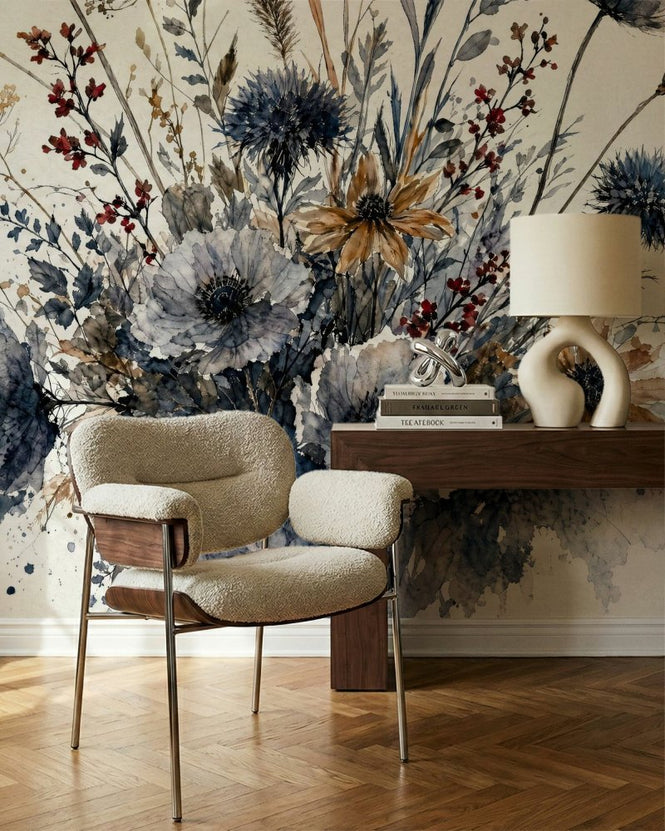 PHOTOWALL / Elegant Blue Wildflower (e320311)