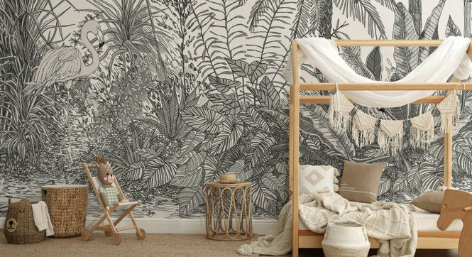 PHOTOWALL / Tropica - Black Animals (e325506)
