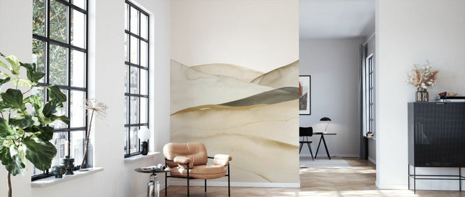 PHOTOWALL / Boho Watercolour Landscape - Beige and Grey IV (e93055)