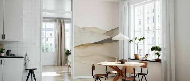 PHOTOWALL / Boho Watercolour Landscape - Beige and Grey IV (e93055)