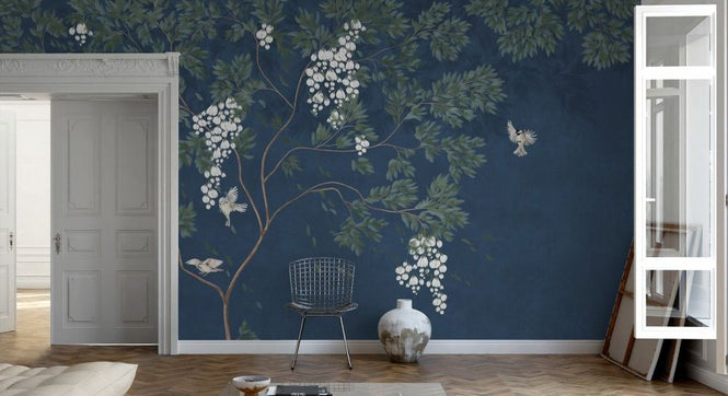 PHOTOWALL / Birds in the Trees - Blue (e93491)