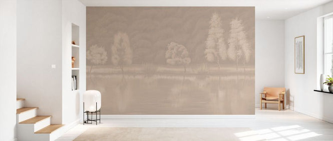 PHOTOWALL / Reflection by the Lake - Sepia Light (e93713)