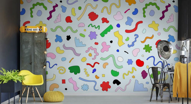 PHOTOWALL / Woodshop Mural - Blue (e93993)