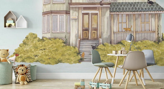 PHOTOWALL / Simple House with Pets (e94197)