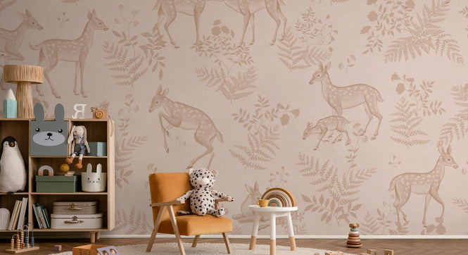 PHOTOWALL / Baby Deer - Sepia (e94315)