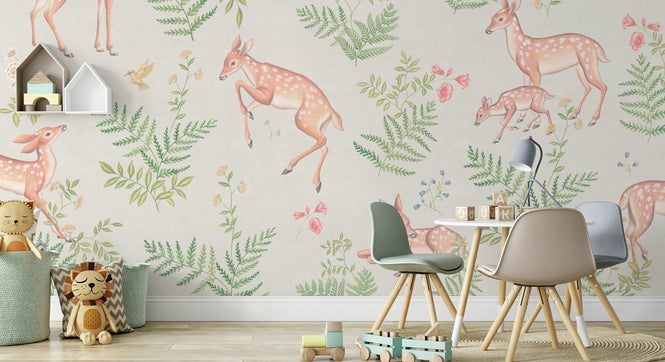 PHOTOWALL / Baby Deer - Grey (e94318)