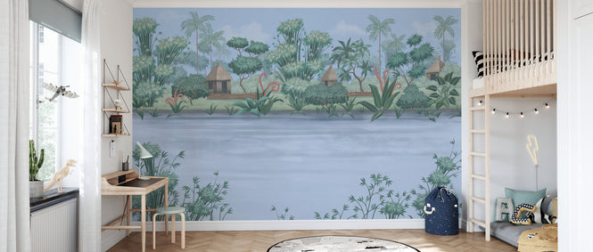 PHOTOWALL / Quiet Lake - Blue (e94330)