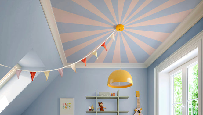 PHOTOWALL / Circus - Rectangle - Light Blue and Pink (e94356)