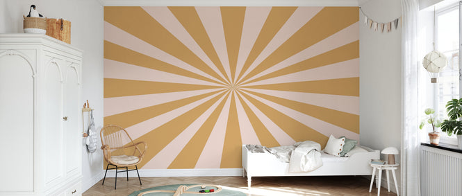 PHOTOWALL / Circus - Rectangle - Yellow and Light Pink (e94365)