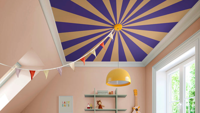 PHOTOWALL / Circus - Rectangle - Dark Blue and Yellow (e94367)