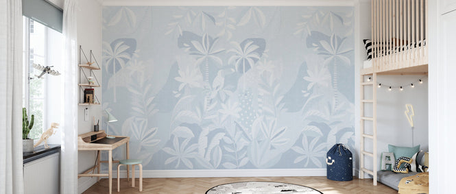PHOTOWALL / Jungle Foliage - Blue Vintage (e94547)