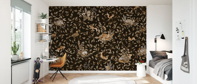 PHOTOWALL / Playful Woods - Vintage - Black (e94566)