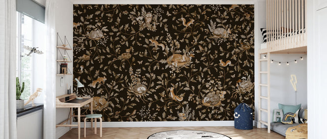 PHOTOWALL / Playful Woods - Vintage - Black (e94566)