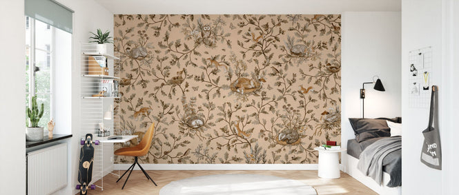 PHOTOWALL / Playful Woods - Vintage - Beige (e94576)