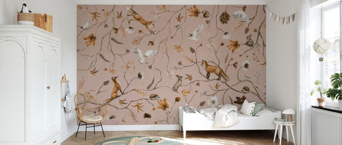 PHOTOWALL / Playful Forest - Pink (e94583)