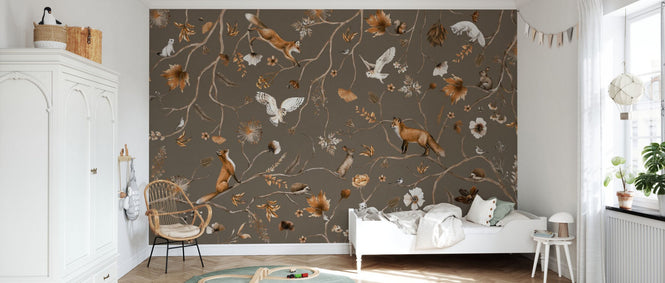 PHOTOWALL / Playful Forest - Taupe (e94588)