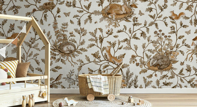 PHOTOWALL / Playful Woods - Vintage - White (e94590)