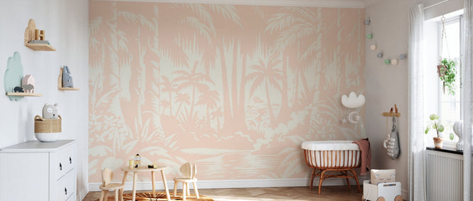 PHOTOWALL / Jungle View - Light Pink (e94624)