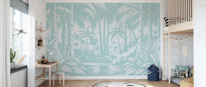 PHOTOWALL / Jungle View - Sea Green (e94626)