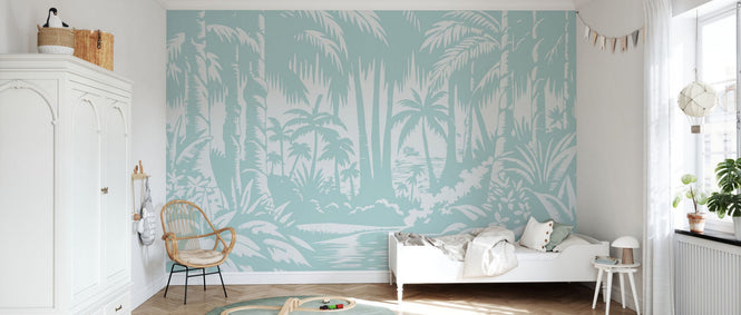 PHOTOWALL / Jungle View - Sea Green (e94626)