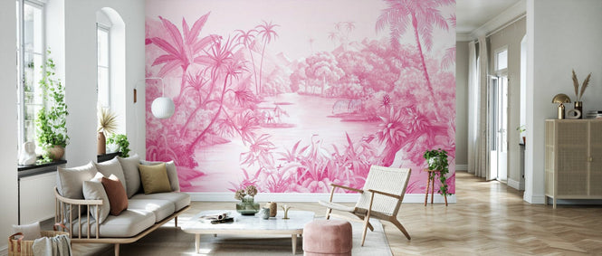 PHOTOWALL / Tangled Jungle II - Pink (e94726)