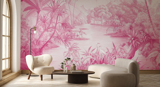 PHOTOWALL / Tangled Jungle II - Pink (e94726)