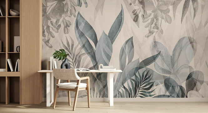 PHOTOWALL / Leafy Greenery - Beige (e94730)