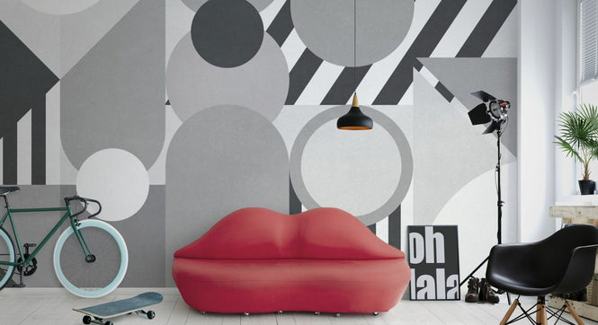 PHOTOWALL / Modern Geometric Abstract - BW (e94885)