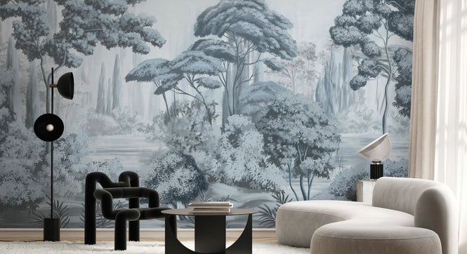 PHOTOWALL / Natural Forest Landscape - Blue (e95081)
