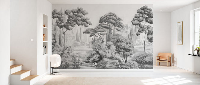 PHOTOWALL / Natural Forest Landscape - BW (e95082)