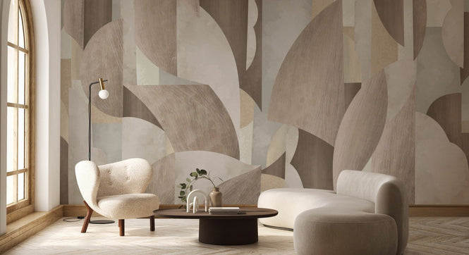 PHOTOWALL / Abstract Forms - Brown (e95084)