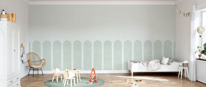 PHOTOWALL / Spaced Scallops - Warm Mint (e95274)