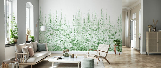PHOTOWALL / Blooming Green Delphinium Flowers (e95330)