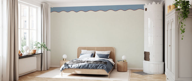 PHOTOWALL / Simple Wave Wall - Blue (e96420)