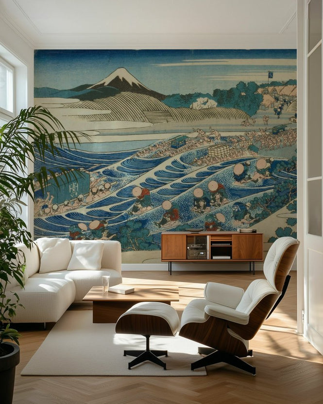 PHOTOWALL / Fuji from Kanaya on the Tokaido - Katsushika Hokusai (e96595)