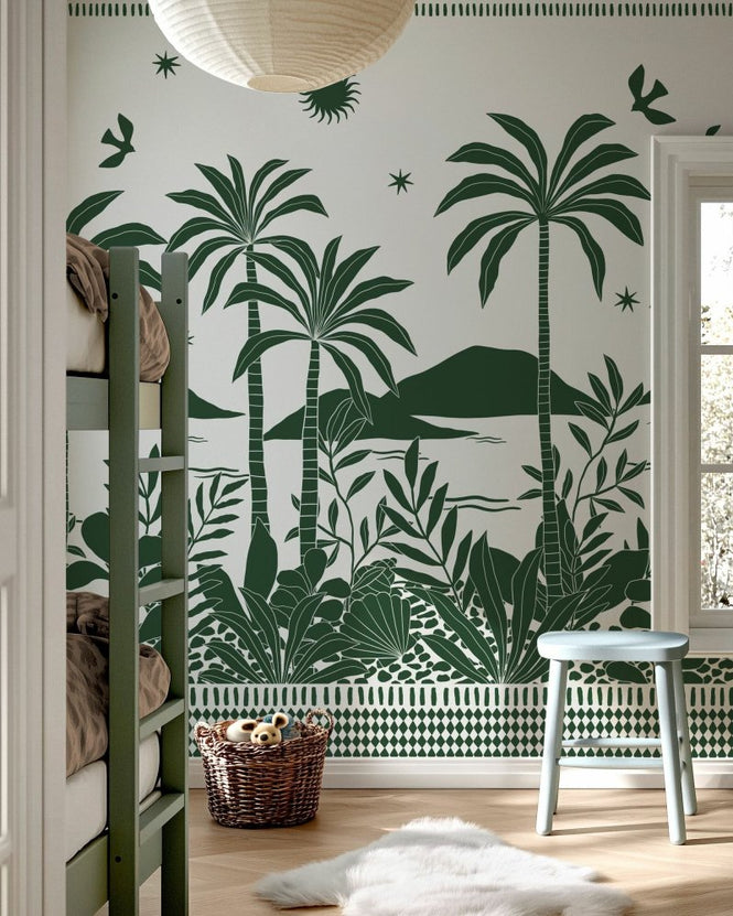 PHOTOWALL / Coastal Jungle Flora II - Green (e97184)