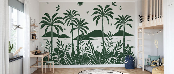 PHOTOWALL / Coastal Jungle Flora II - Green (e97184)