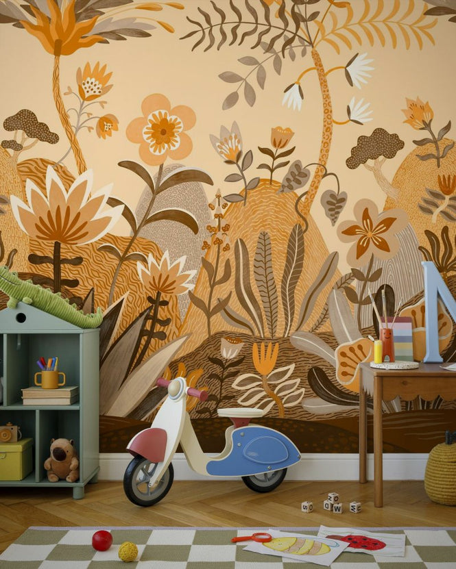 PHOTOWALL / Enchanted Jungle Scape - Sepia (e97187)