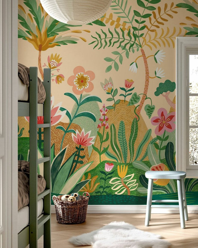 PHOTOWALL / Enchanted Jungle Scape - Beige (e97192)