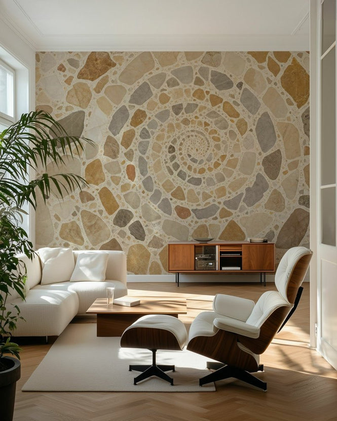 PHOTOWALL / Fibonacci Stone Poster III - Terrazzo Composition (e97525)