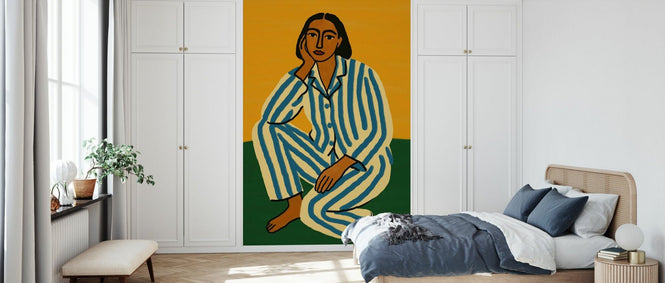 PHOTOWALL / Woman in Striped Pyjamas (e97666)