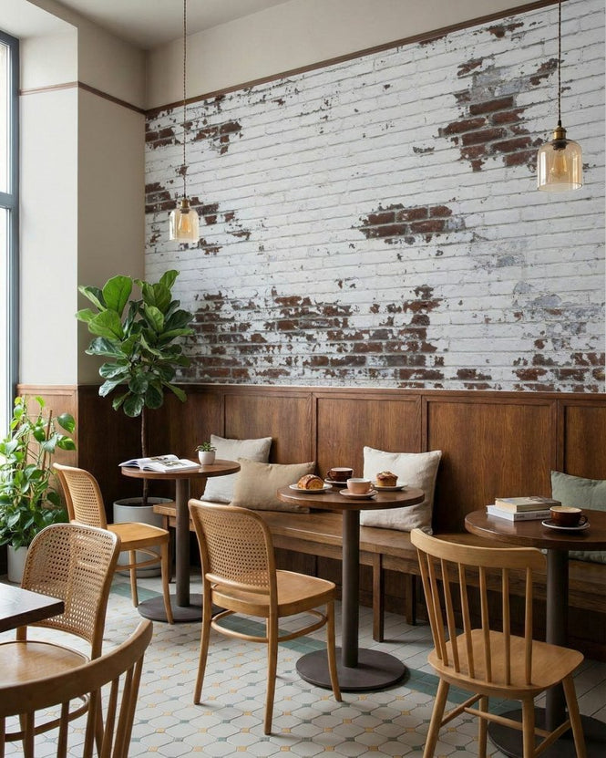 PHOTOWALL / White Artistic Brick Wall (e97941)